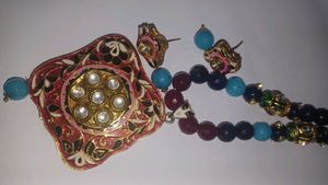 Colorful Necklace With Earrings