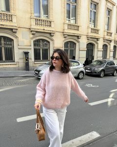 Balmain Pink Wool Knit Sweater