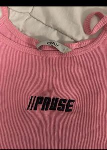 Pink ONLY Ribbed Tank Top