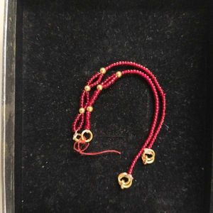 22k Pure 3+3=6 Gold Moti Handmade Kaan Chain 1pair