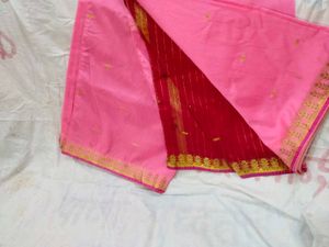Pink Coloured Festival Wear Saree