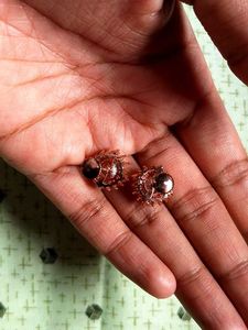 Rose Gold Sparkle Stud Earrings