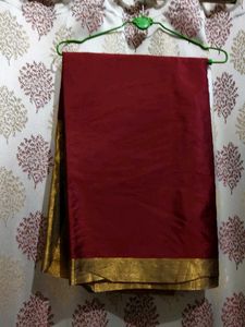 Elegant Maroon Traditional Saree♥️
