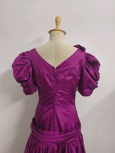 Vintage Purple Dress - 80s Style