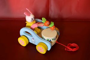 Wooden Bunny Pull Toy