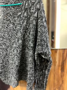 Women Casual Netted Black Top