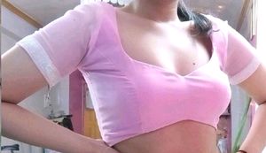Georgette Padded Sheer See Through Back Blouse