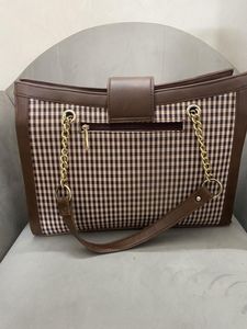 Gingham Chain Tote Bag