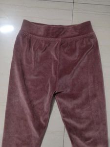 Floral Print Long Sleeve Top With Velvet Bottom