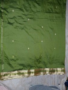 Lime Green Silk Saree