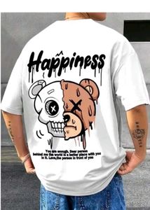 Printed Men White Tshirt