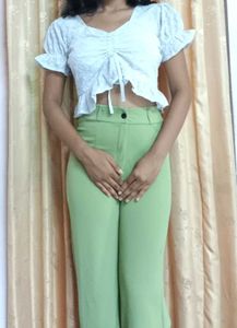 Top And Trouser Set🤍💚