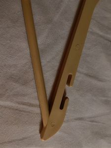 10 wooden look plastic hanger