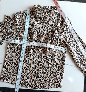 Cream Colour Tiger Print Top
