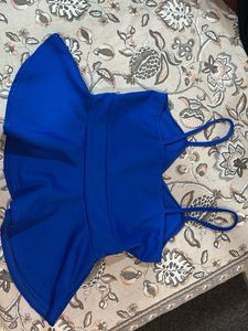 Boohoo Blue Peplum Cami Top