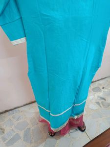 Blue Embroidered Suit Set