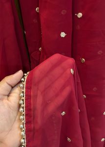 Elegant Maroon Anarkali Suit