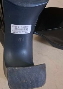 Black Heeled Mules