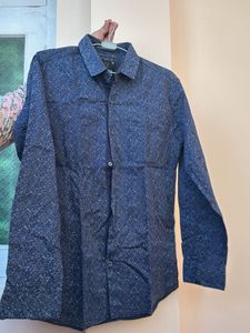 Stylish Blue Patterned Shirt
