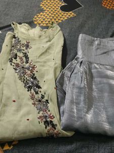 Embroidered Kurta with Sharara