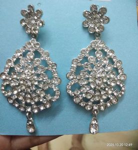 Sparkling Silver Earrings