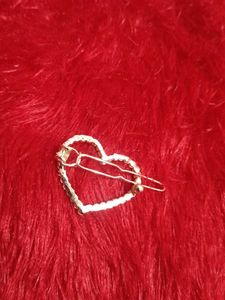 Fancy Red Heart Hair Clip