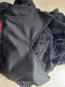 Black Lace Floral Dress