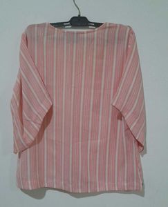 Striped Button-Down Top