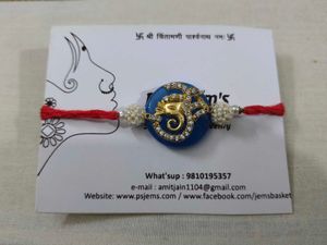 Semi Precious Stone Ganeshji Rakhi Rakshabandhan