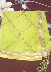 Green Embroidered Kurta sharara Set