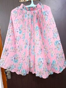 Floral Midi Pleated Skirt