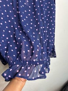 Stylish Polka Dot Blouse