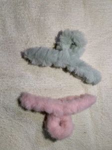 Fuzzy Hair Clips