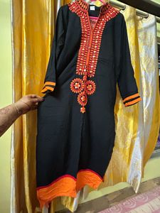 Long Black Kurti
