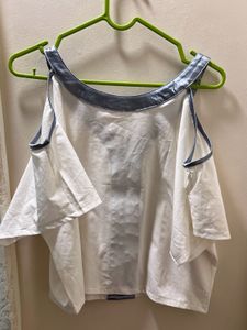 Chic White &amp; Silver Top
