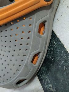 Stylish Grey &amp; Orange Flip Flops aqualite