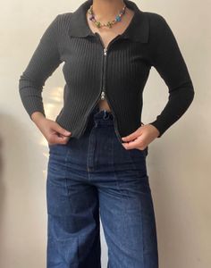 Double Zipper Full sleeve Top