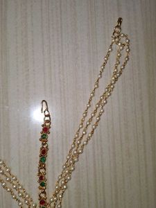 vintage Elegant Pearl Matha Patti