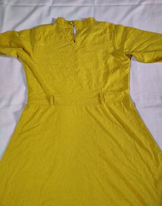 Mustard A-line Dress