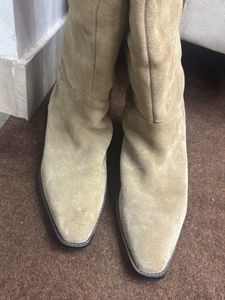 Suede Knee-High Boots