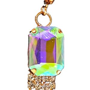 Sparkling Rainbow Crystal Drop Earrings