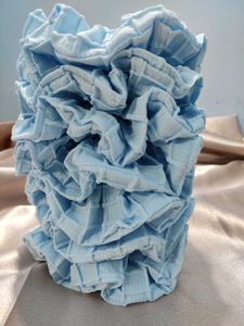 Blue Checkered Scrunchie