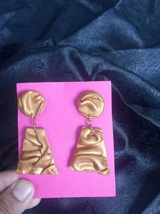 Statement Gold Draped Earrings