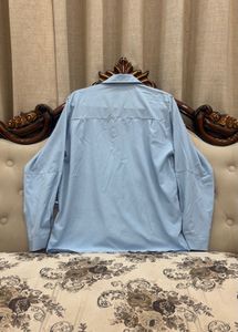 Stylish Blue Tie-Sleeve Shirt