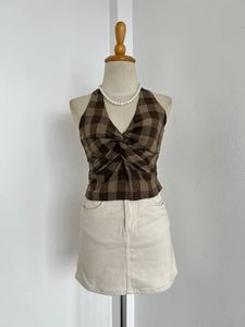 POLAR OPPOSITE TWISTED HALTERNECK TOP