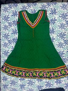 Green Colour Short Kurti For Women