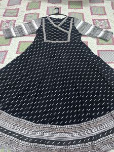 Black &amp; White Print Dress