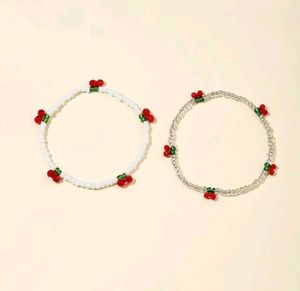 Cherry Beaded Bracelet🍒