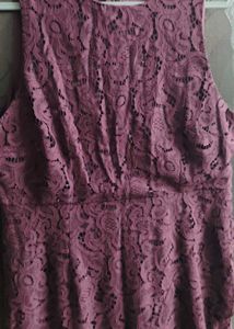 Burgundy Lace Dress