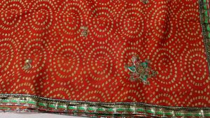Red Embroidered Saree with stitch Blouse